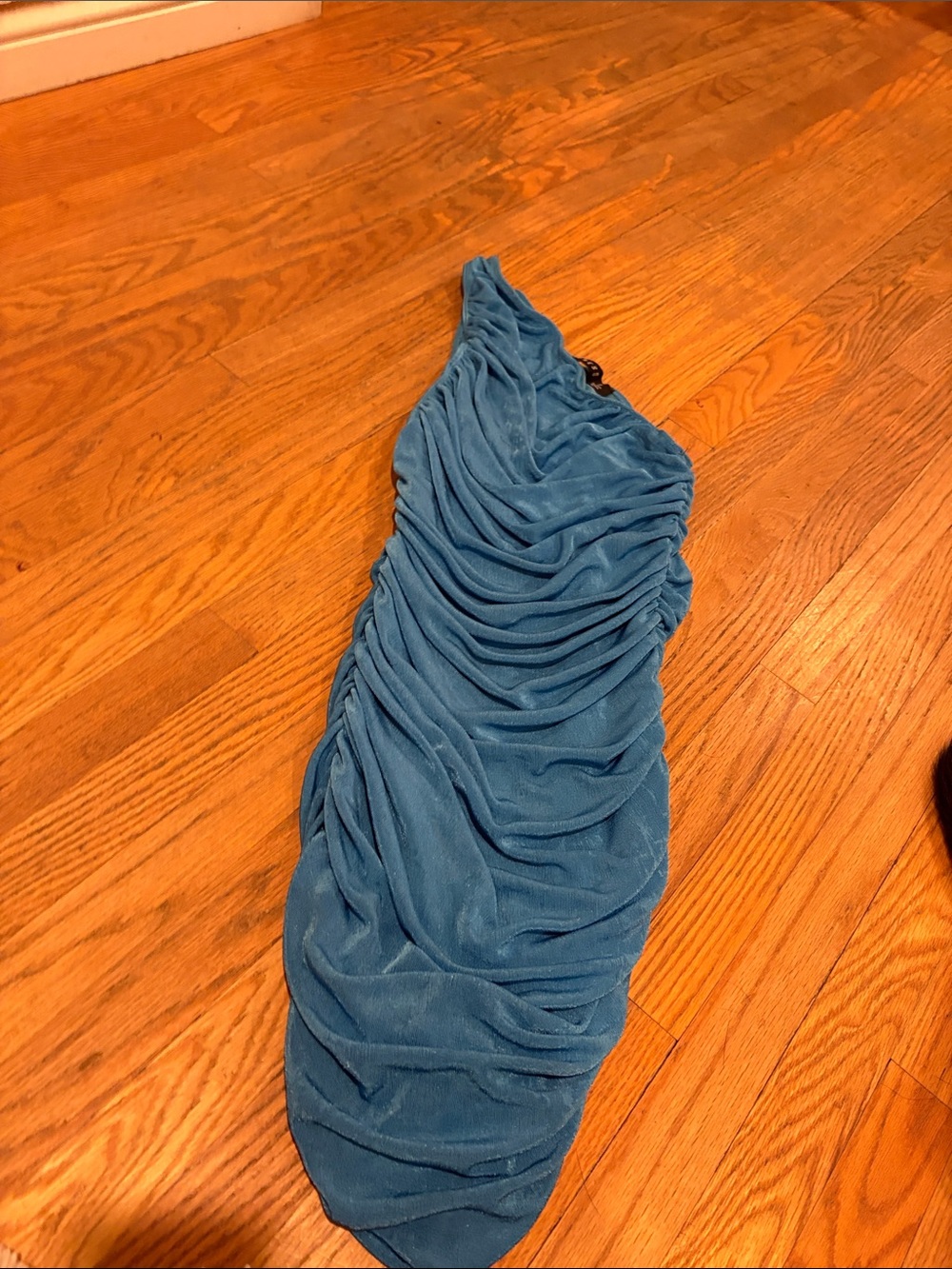 Lioness Teal One-Shoulder Ruched Dress